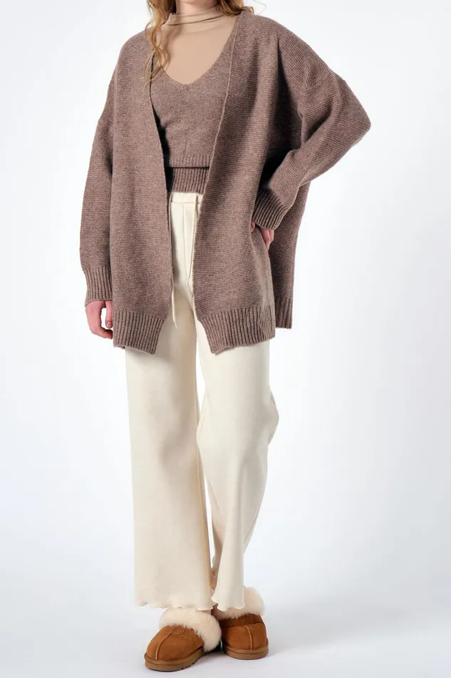 Storets Chantal Oversized Knitted Top And Cardi Set Women Cardigan Storets Chantal Oversized Knitted Top And Cardi Set Women Cardigan