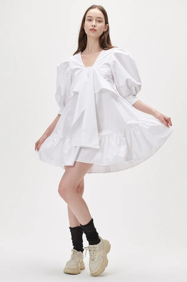 Storets Cinthy Puff Sleeve Mini Dress Women Mini Dresses