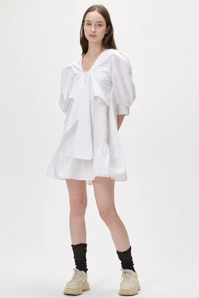 Storets Cinthy Puff Sleeve Mini Dress Women Mini Dresses