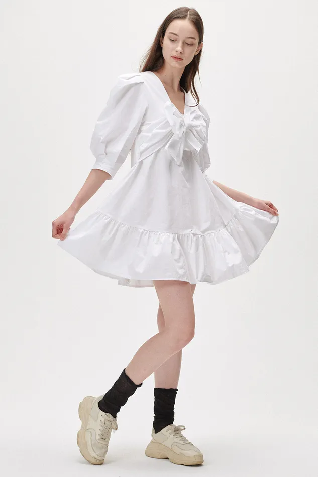 Storets Cinthy Puff Sleeve Mini Dress Women Mini Dresses