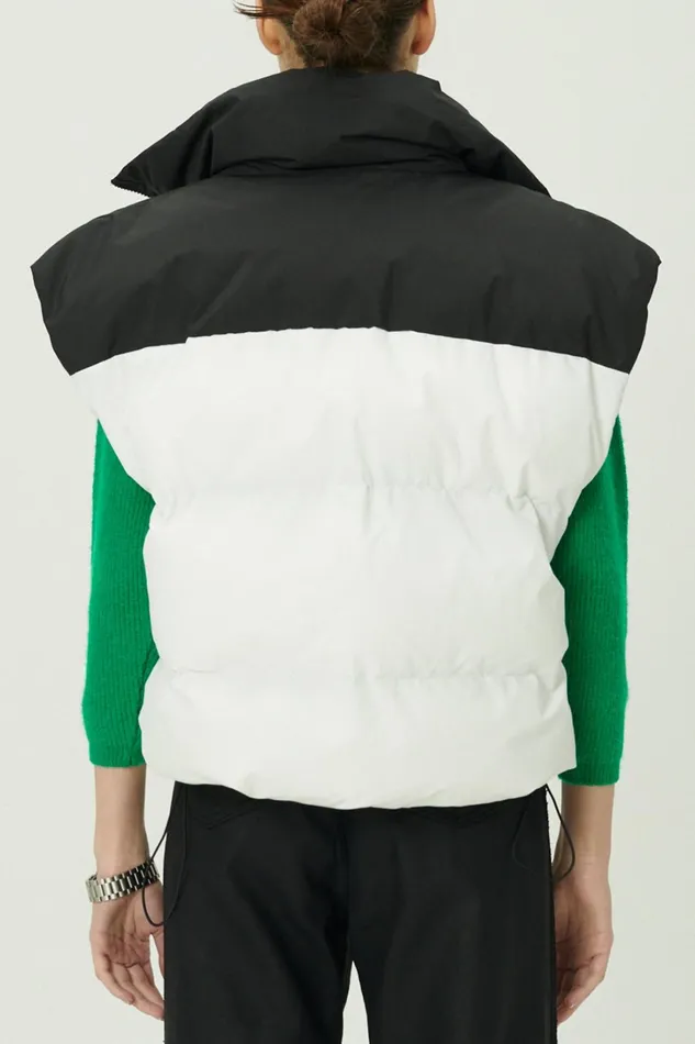 Storets Claudia Color Block Puffer Vest Women Jackets and Coats
