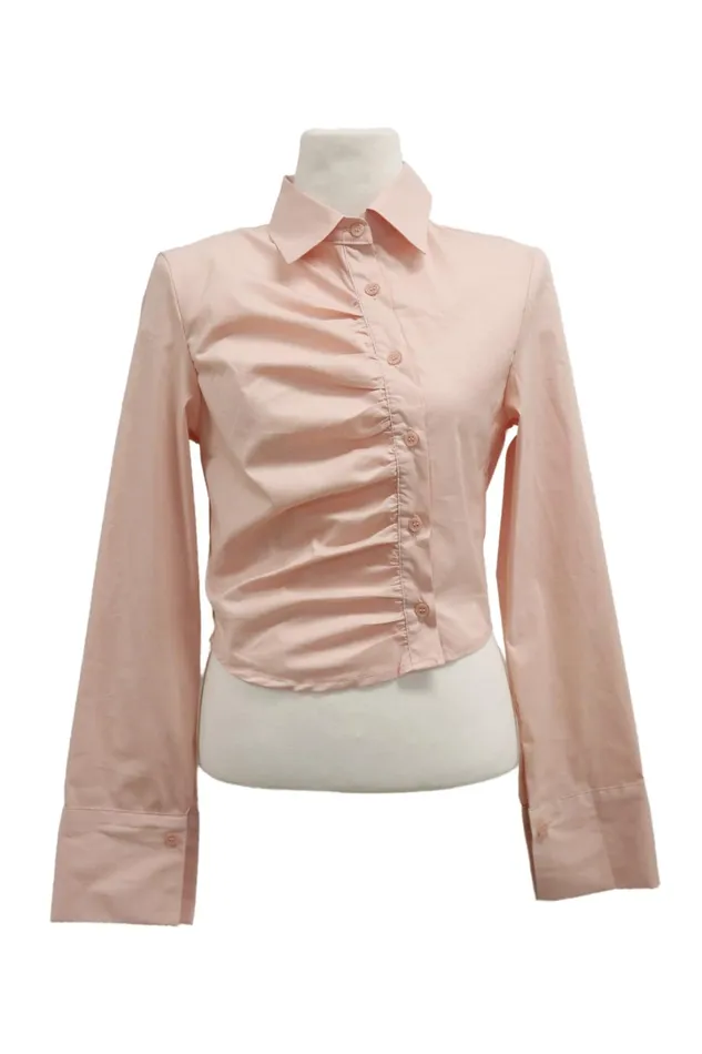 Storets Courtney Ruched Crop Shirt Women Crop Tops Storets Courtney Ruched Crop Shirt Women Crop Tops