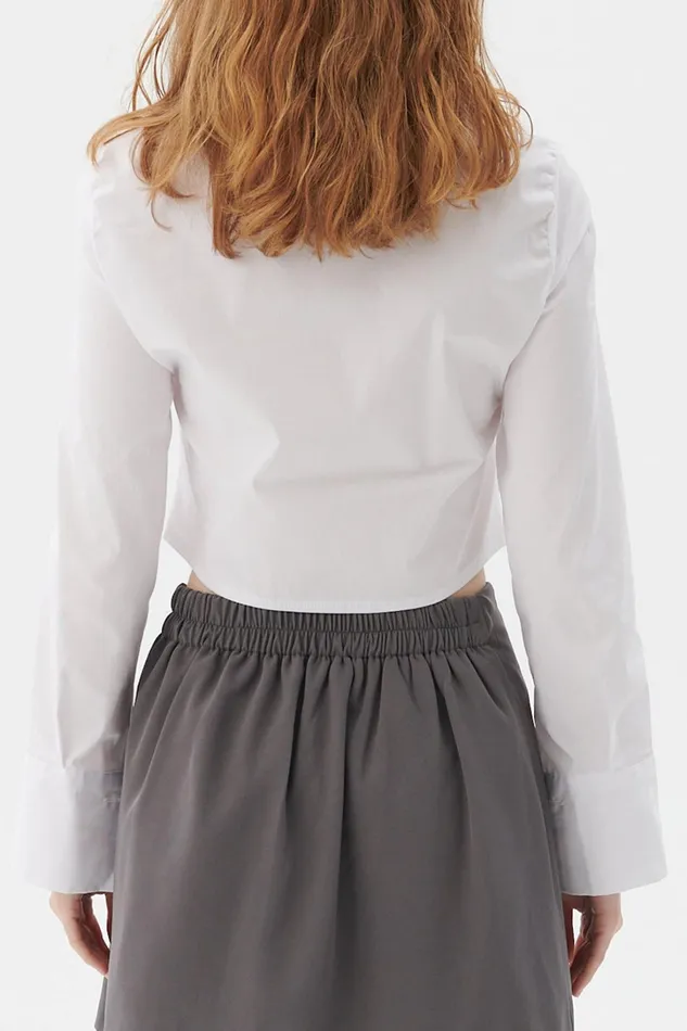 Storets Courtney Ruched Crop Shirt Women Crop Tops Storets Courtney Ruched Crop Shirt Women Crop Tops