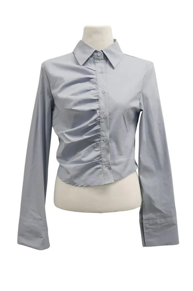 Storets Courtney Ruched Crop Shirt Women Crop Tops Storets Courtney Ruched Crop Shirt Women Crop Tops