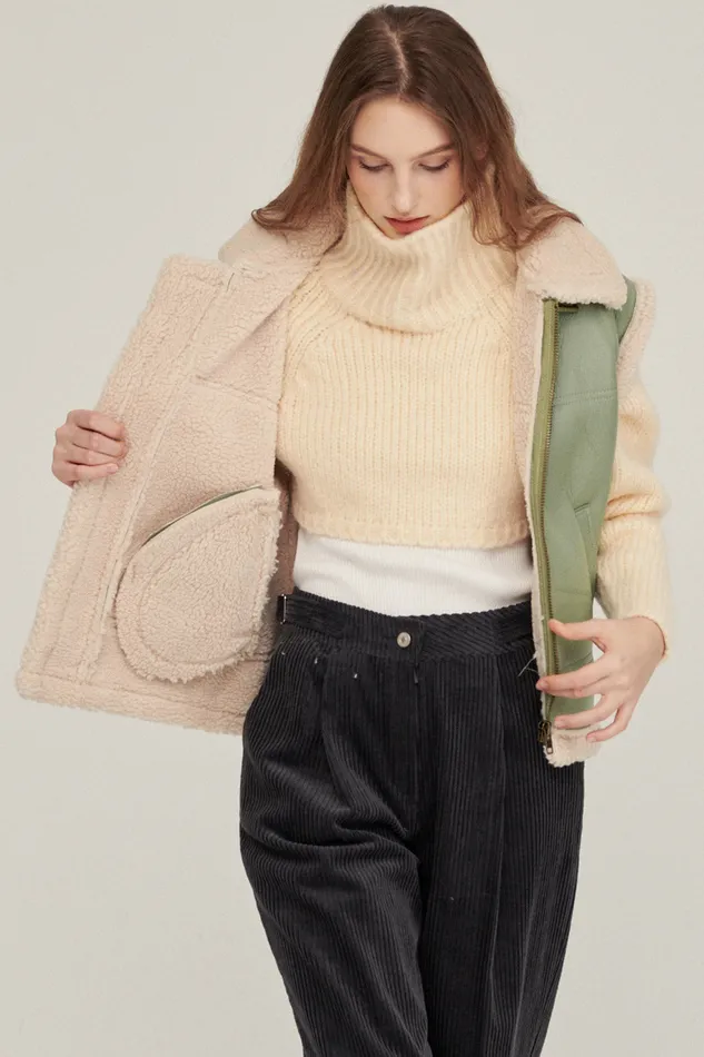 Storets Daniela Pleather Shearling Vest Women Jackets and Coats
