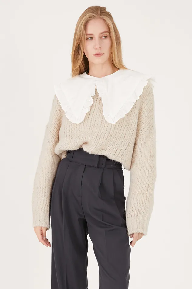 Storets Emery Oversized Net Sweater Women Sweaters and Knitwears