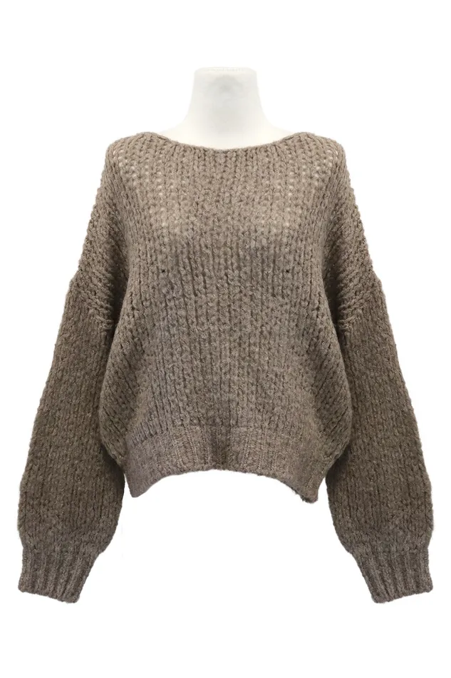 Storets Emery Oversized Net Sweater Women Sweaters and Knitwears