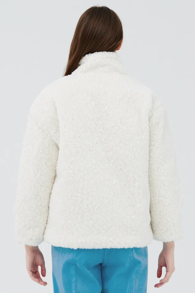 Storets Emma Double Breasted Teddy Coat Women Jackets and Coats