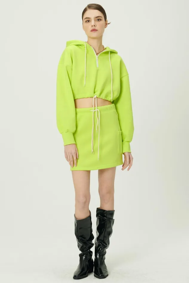 Storets Erica Half Zip Crop Hoodie Women Jackets and Coats