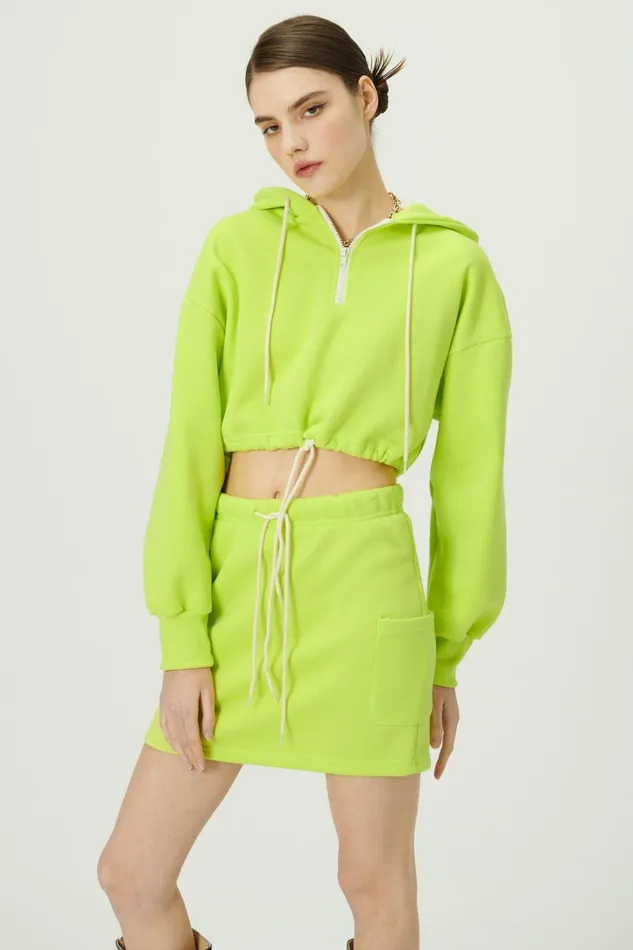 Storets Erica Half Zip Crop Hoodie Women Jackets and Coats