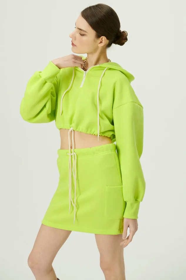 Storets Erica Half Zip Crop Hoodie Women Jackets and Coats