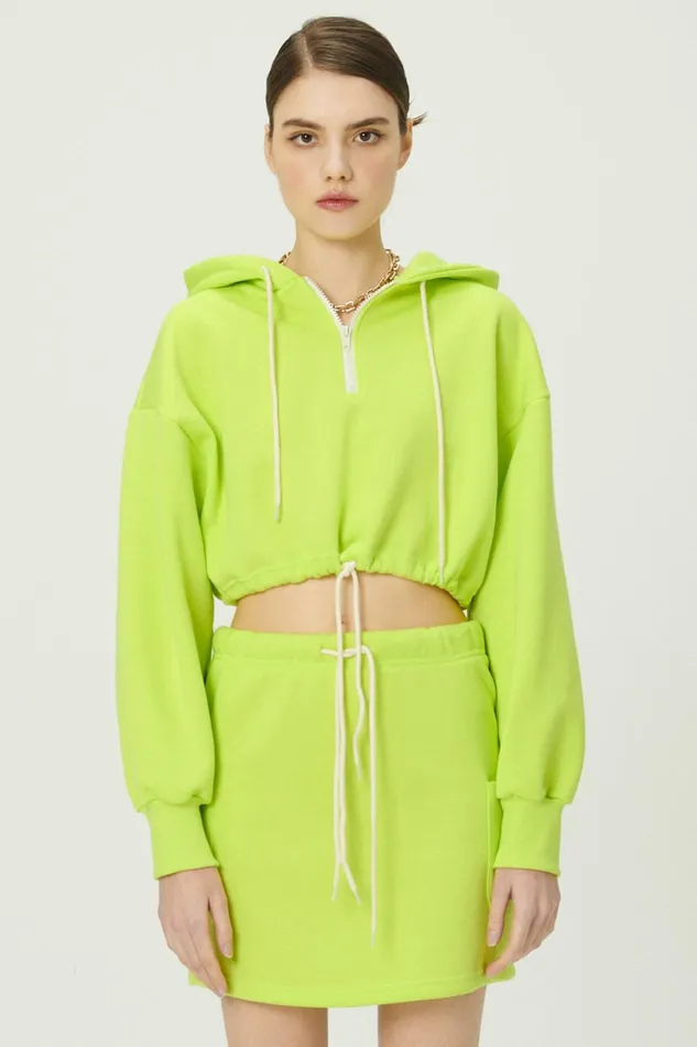 Storets Erica Half Zip Crop Hoodie Women Jackets and Coats