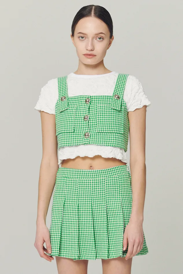Storets Haley Buttoned Crop Top Women Crop Tops Storets Haley Buttoned Crop Top Women Crop Tops