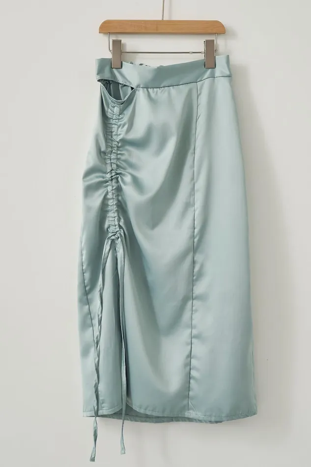 Storets Hazel Satin Midi Skirt Women Skirts Storets Hazel Satin Midi Skirt Women Skirts