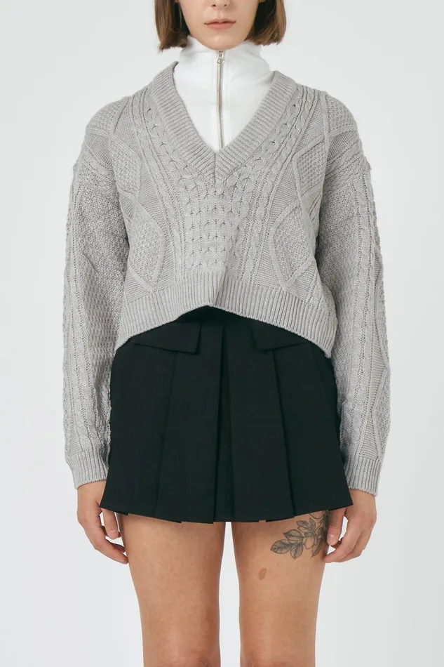 Storets Ivy Cropped Sweater Top Women Tops Storets Ivy Cropped Sweater Top Women Tops