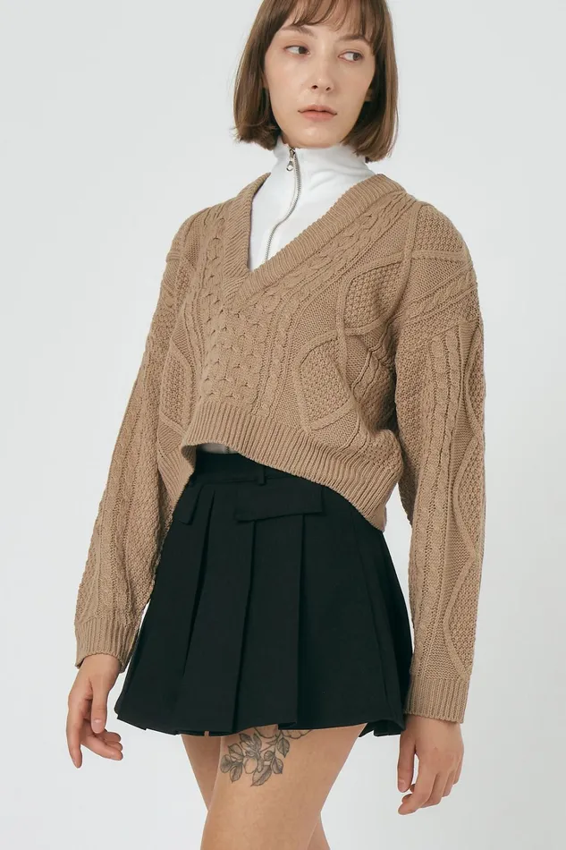 Storets Ivy Cropped Sweater Top Women Tops Storets Ivy Cropped Sweater Top Women Tops