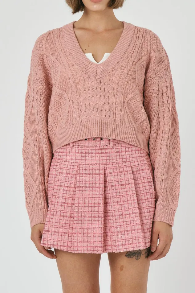 Storets Ivy Cropped Sweater Top Women Tops Storets Ivy Cropped Sweater Top Women Tops