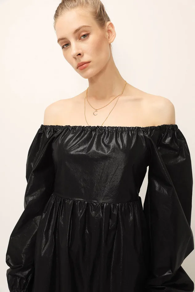 Storets Joy Coated Babydoll Dress Women Mini Dresses