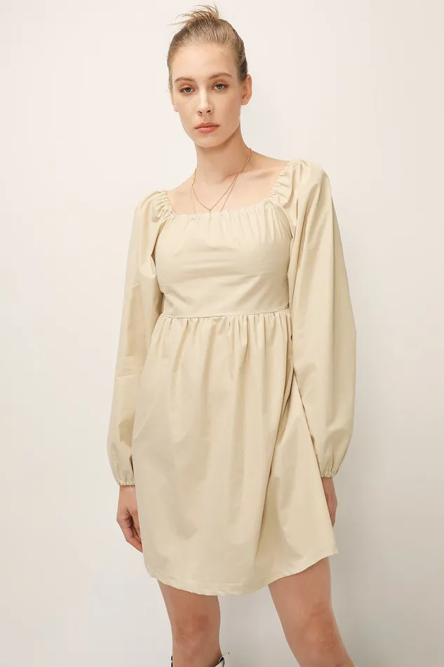 Storets Joy Coated Babydoll Dress Women Mini Dresses