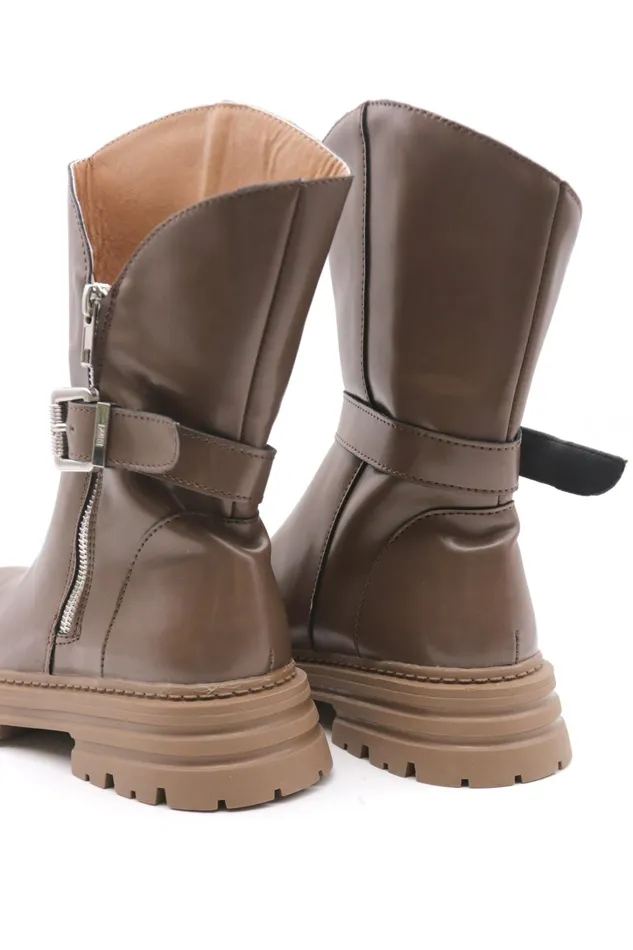 Storets Lili Belted Ankle Boots WSide Zip Women Shoes