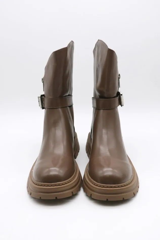 Storets Lili Belted Ankle Boots WSide Zip Women Shoes