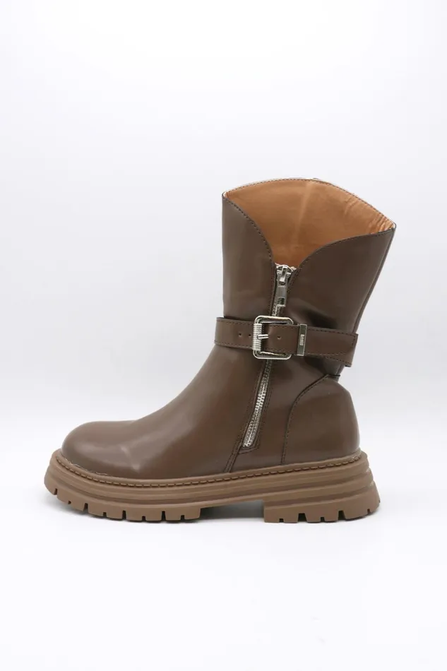 Storets Lili Belted Ankle Boots WSide Zip Women Shoes