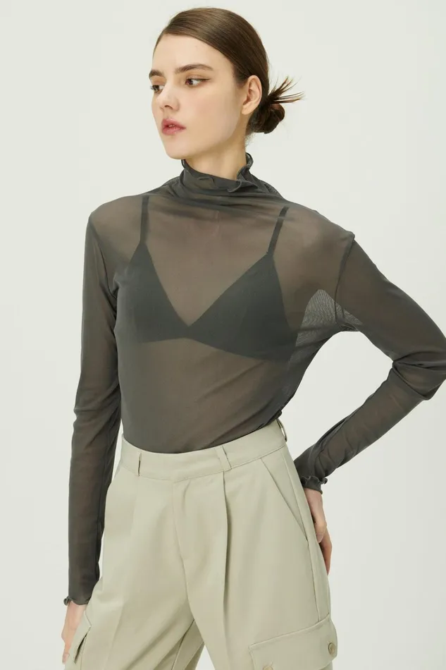 Storets Lily Sheer Mesh Top Women Tops Storets Lily Sheer Mesh Top Women Tops