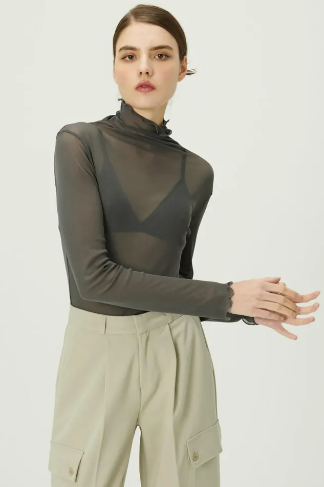 Storets Lily Sheer Mesh Top Women Tops Storets Lily Sheer Mesh Top Women Tops
