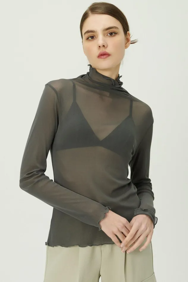 Storets Lily Sheer Mesh Top Women Tops Storets Lily Sheer Mesh Top Women Tops