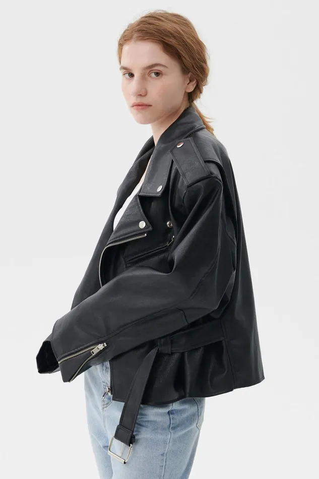 Storets Megan Oversized Rider Jacket Women Jackets and Coats Storets Megan Oversized Rider Jacket Women Jackets and Coats