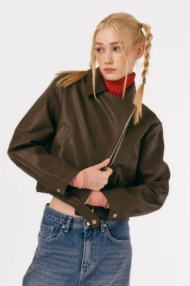 Storets Mia Pleather Rider Jacket Women Jackets and Coats