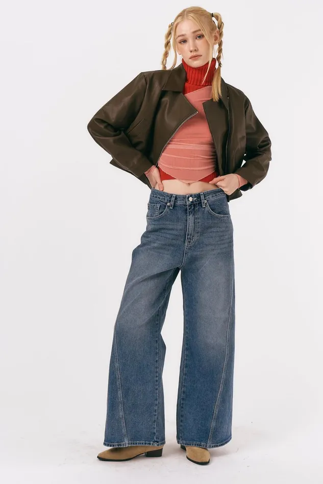 Storets Mia Pleather Rider Jacket Women Jackets and Coats