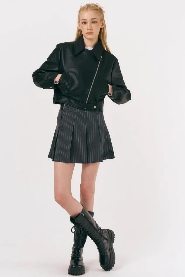 Storets Mia Pleather Rider Jacket Women Jackets and Coats