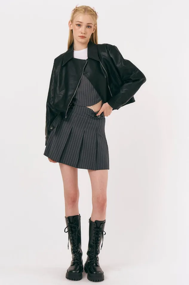 Storets Mia Pleather Rider Jacket Women Jackets and Coats