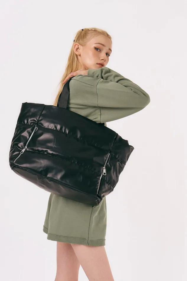 Storets Oversized Quilted Tote Women Bags