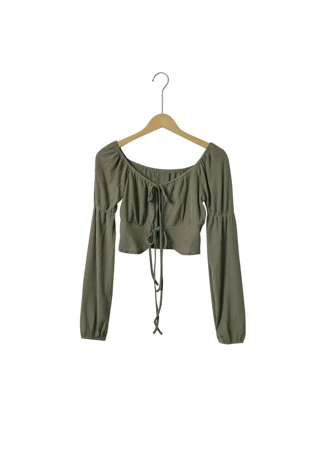 Storets Pam Puff Sleeved Cropped Top Women Tops Storets Pam Puff Sleeved Cropped Top Women Tops