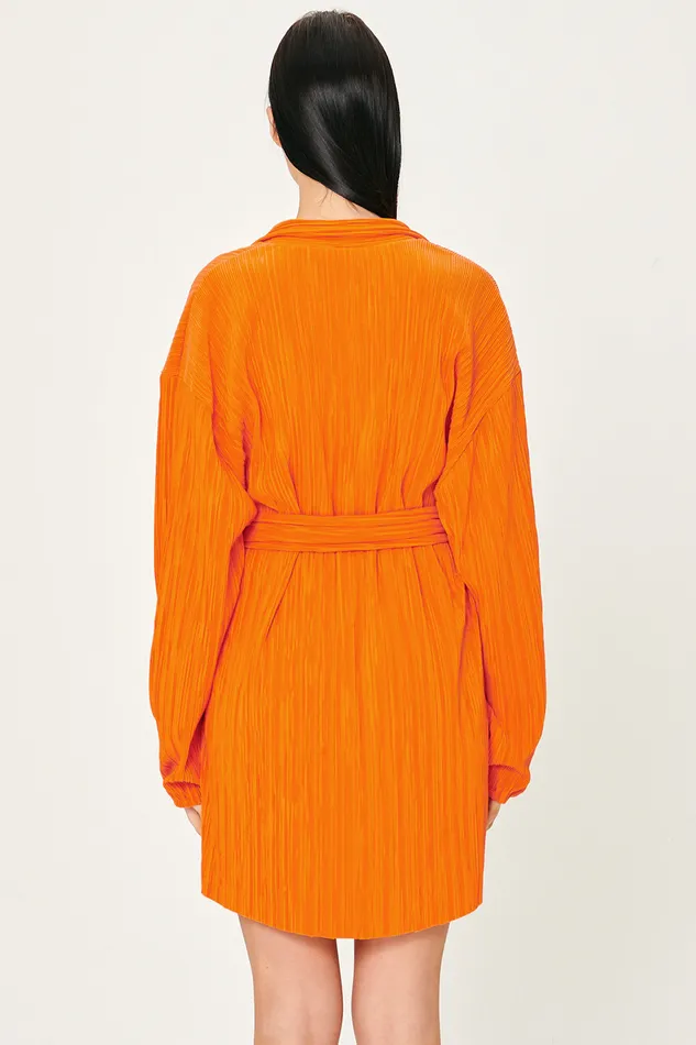 Storets Sandra Plisse Shirt Dress Women Shirt Dresses