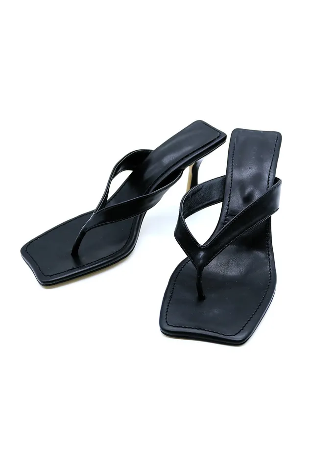 Storets Squared Toe Strap Mules Women Shoes