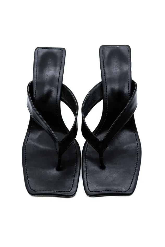 Storets Squared Toe Strap Mules Women Shoes