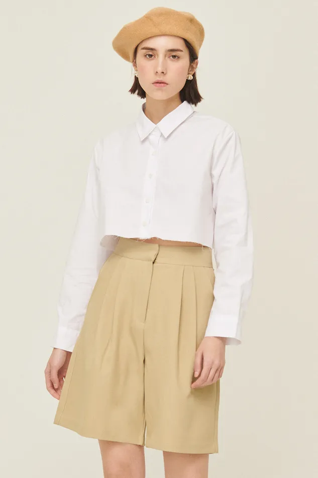 Storets Suzan Frayed Hem Shirt Women Shirts and Blouses