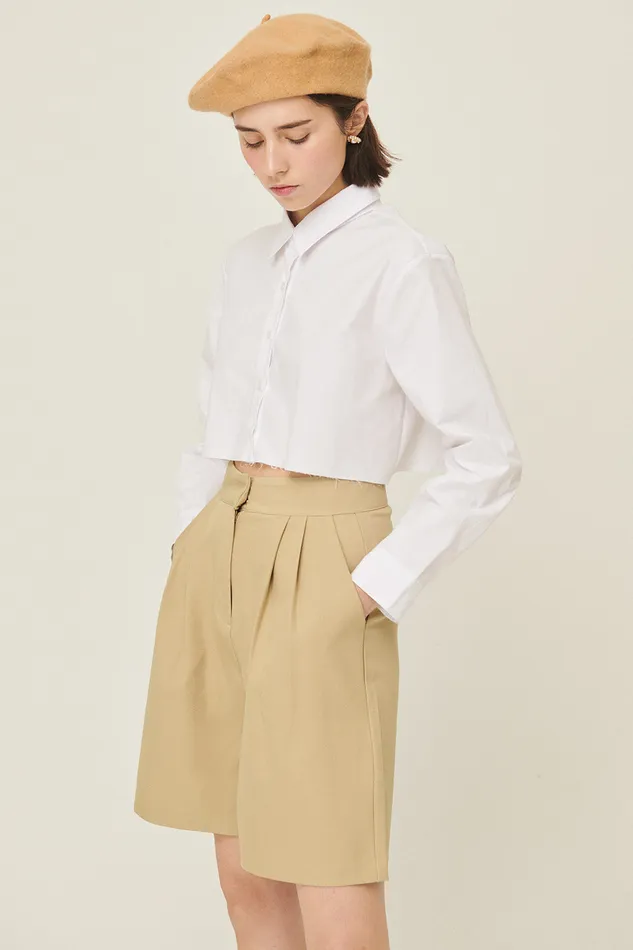Storets Suzan Frayed Hem Shirt Women Shirts and Blouses