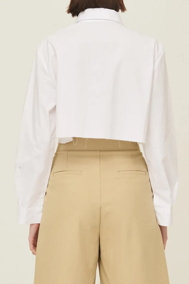 Storets Suzan Frayed Hem Shirt Women Shirts and Blouses