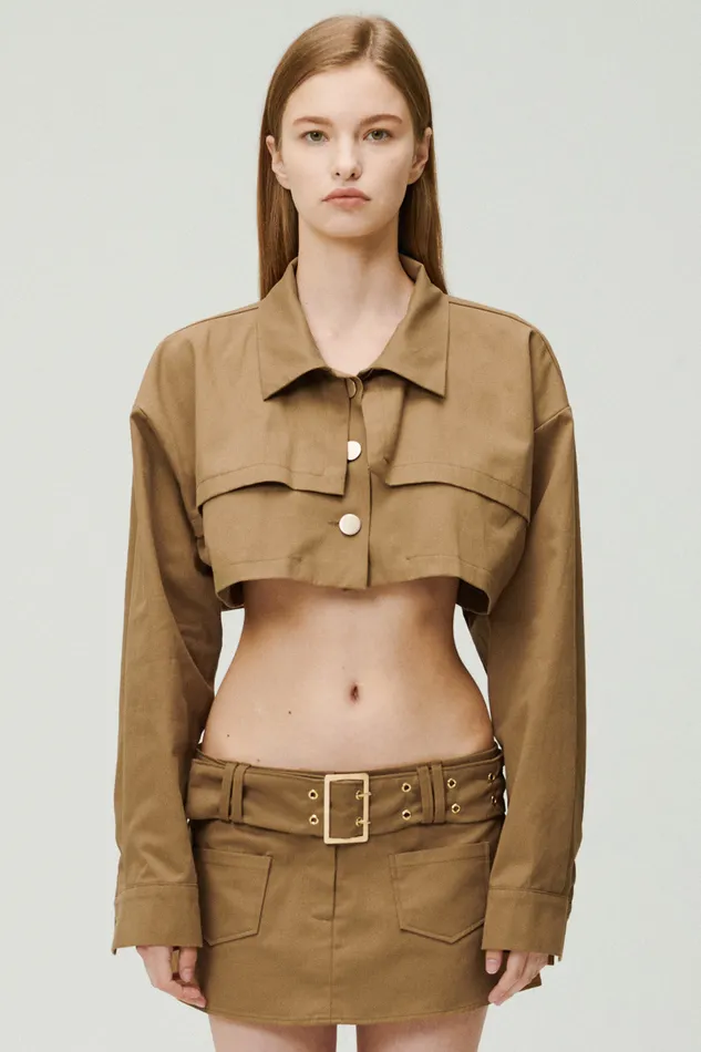 Storets Tiffany Cropped Trench Jacket Women Jackets and Coats