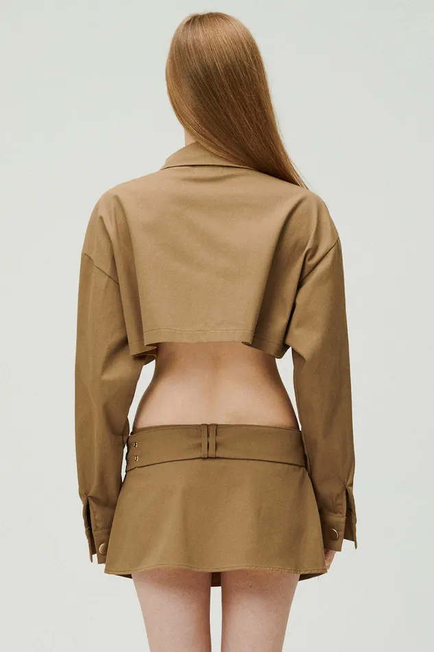 Storets Tiffany Cropped Trench Jacket Women Jackets and Coats