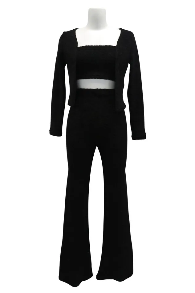 Storets Vera Fuzzy 3piece Set Women Sweaters and Knitwears