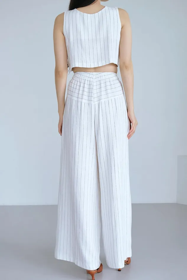 Storets Yve Striped Linen Top Women Tops Storets Yve Striped Linen Top Women Tops