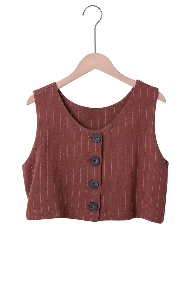 Storets Yve Striped Linen Top Women Tops Storets Yve Striped Linen Top Women Tops