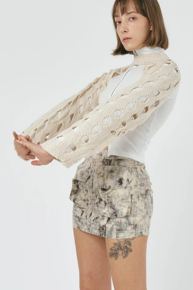 Storets Zoey Cropped Knitted Top Women Tops