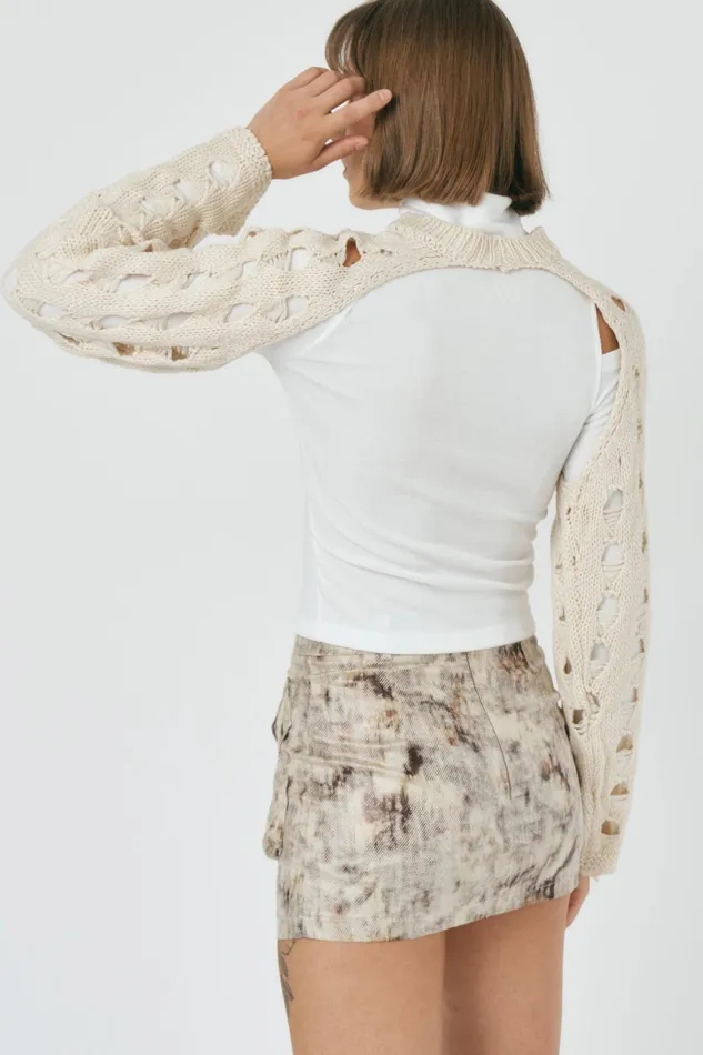 Storets Zoey Cropped Knitted Top Women Tops Storets Zoey Cropped Knitted Top Women Tops