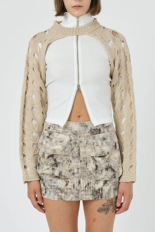 Storets Zoey Cropped Knitted Top Women Tops Storets Zoey Cropped Knitted Top Women Tops